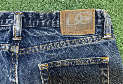 Diamond Gusset blue jeans