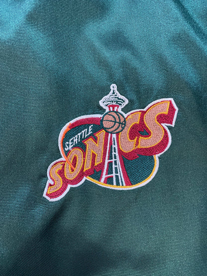 Vintage 1990s Seattle Sonics embroidered zip up jacket
