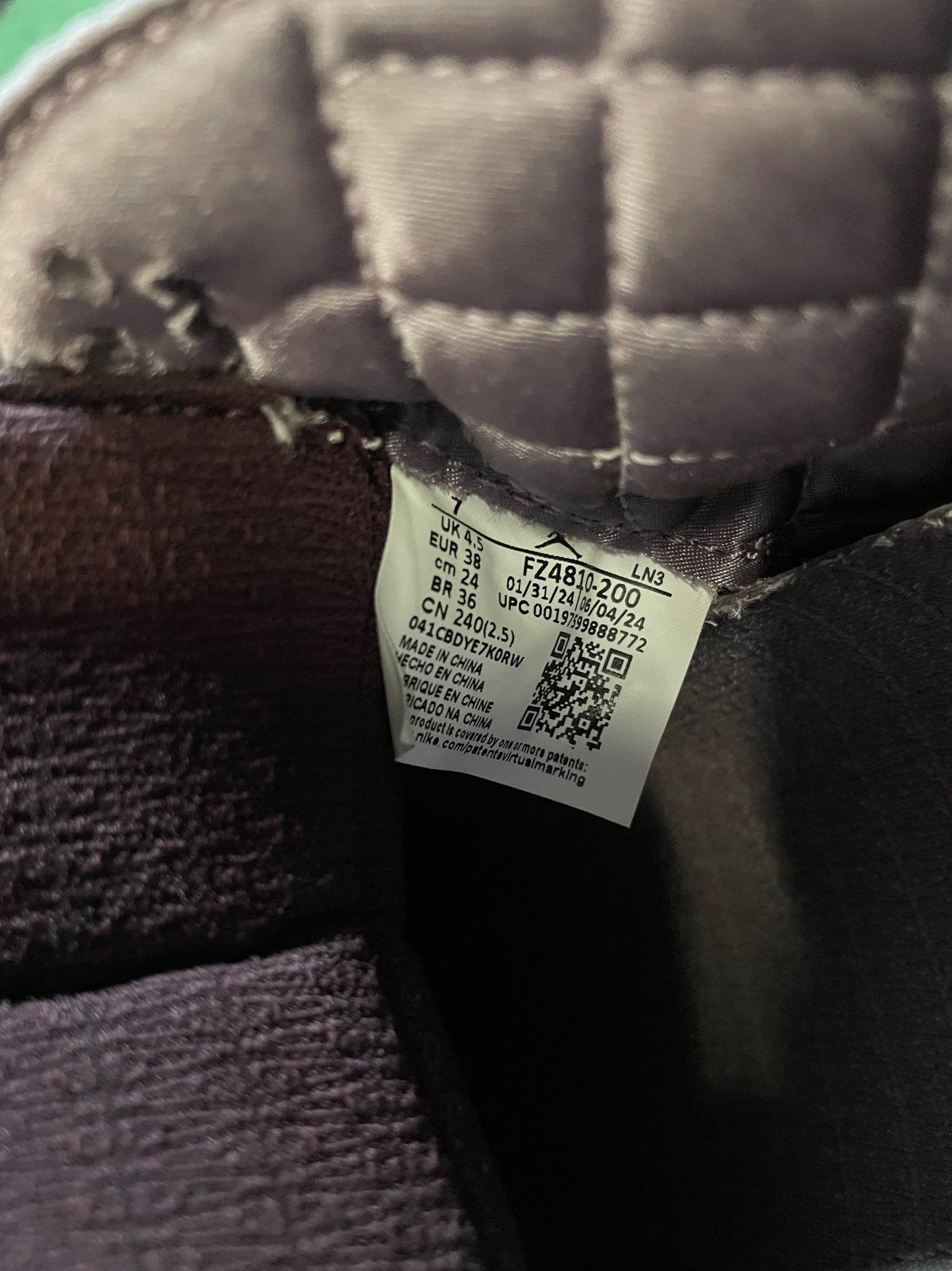 Air Jordan 4 X A ma maniere while you’re sleeping size 5.5men/7women