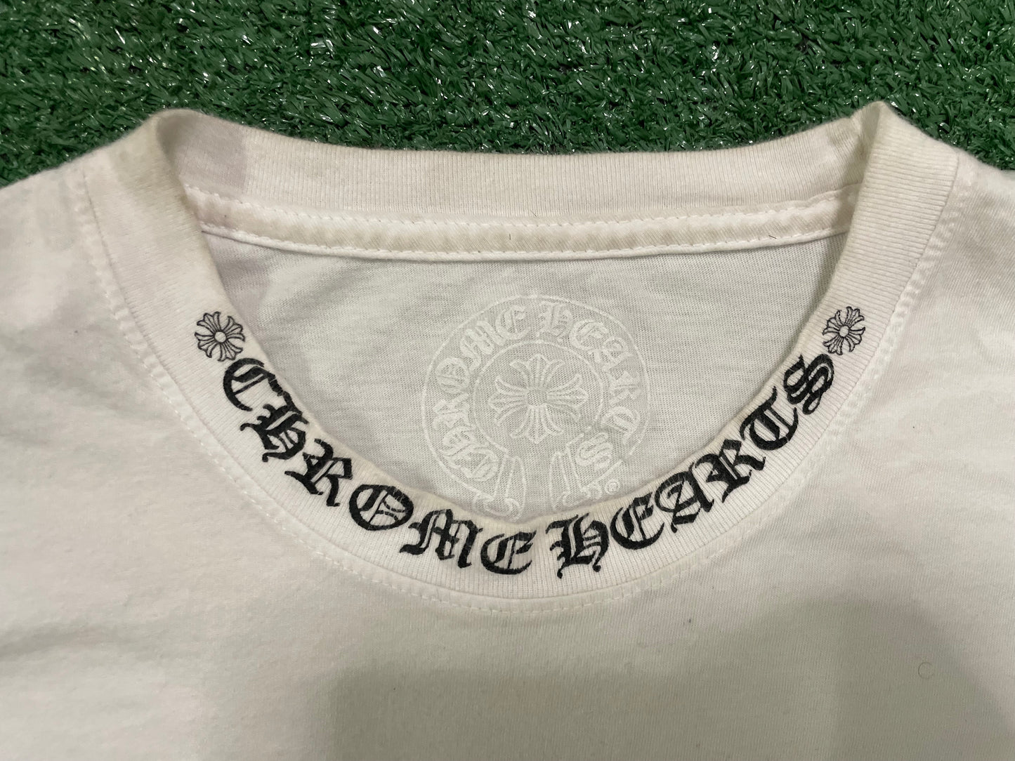Chrome Hearts neck logo white longsleeve
