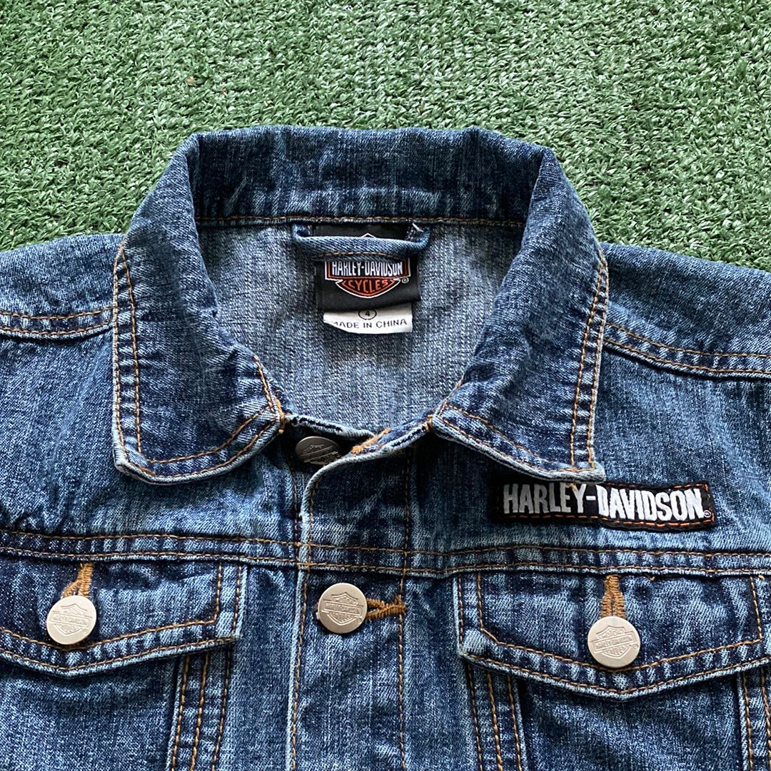 Vintage Toddlers Harley Davidson Denim Jacket