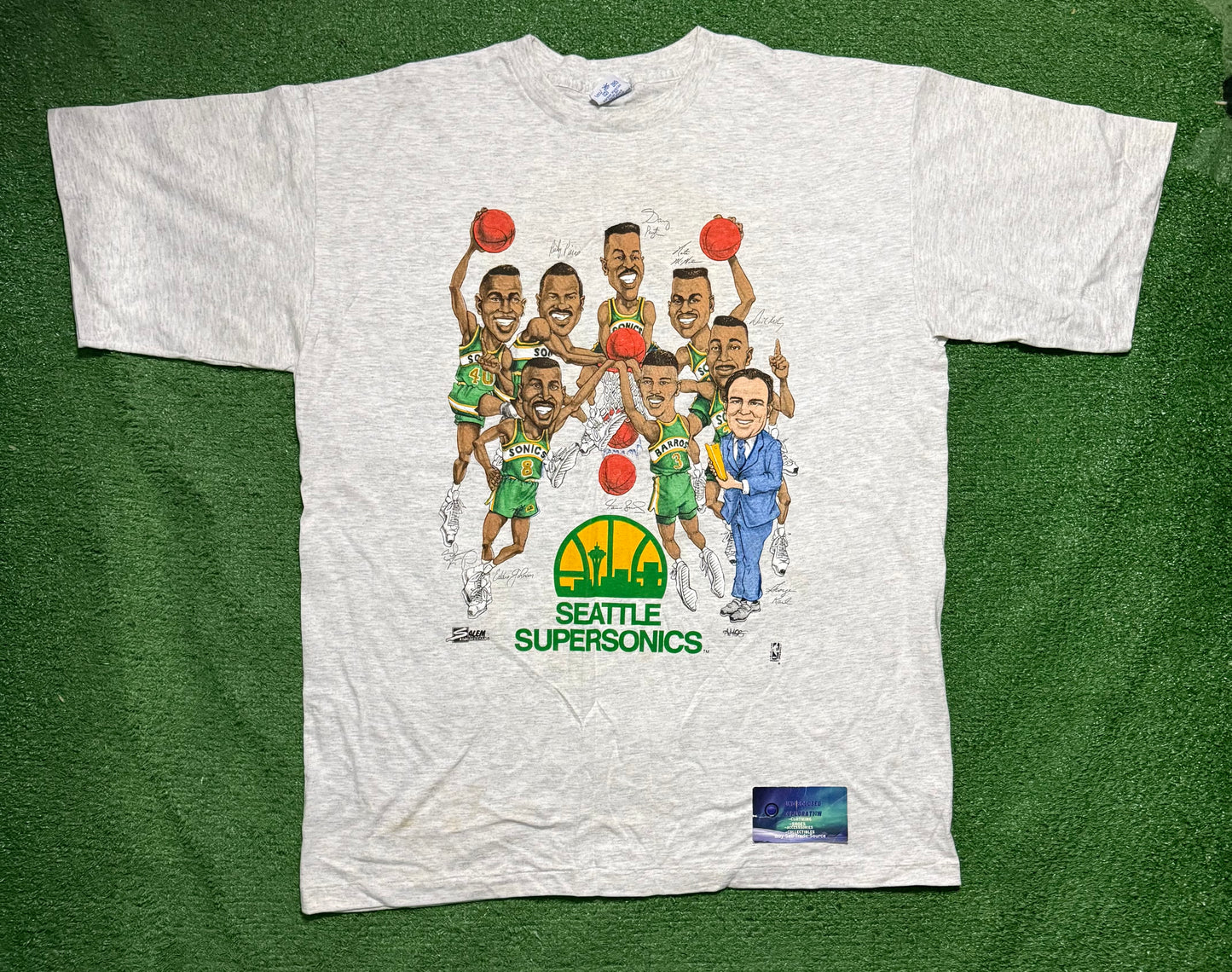Vintage Seattle SuperSonics Double Dribble Lottery Shirt