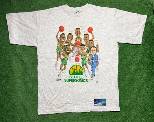 Vintage Seattle SuperSonics Double Dribble Lottery Shirt