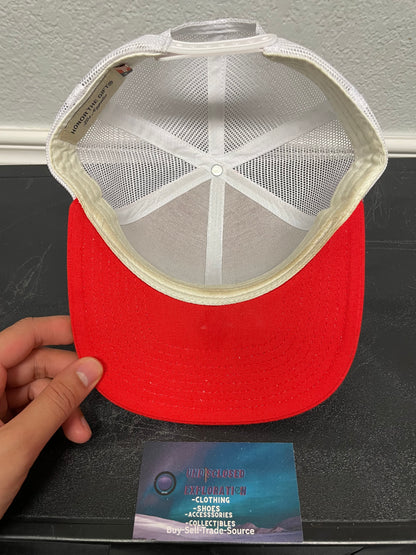 Honor The Gift red & white mesh hat