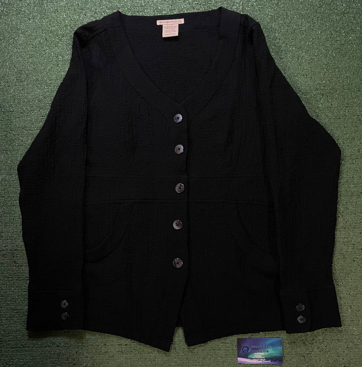 Exofficio black cardigan