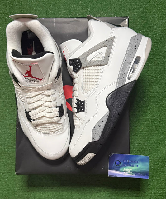 Jordan 4 White Cement 10 Men/11.5 Women “Preowned”