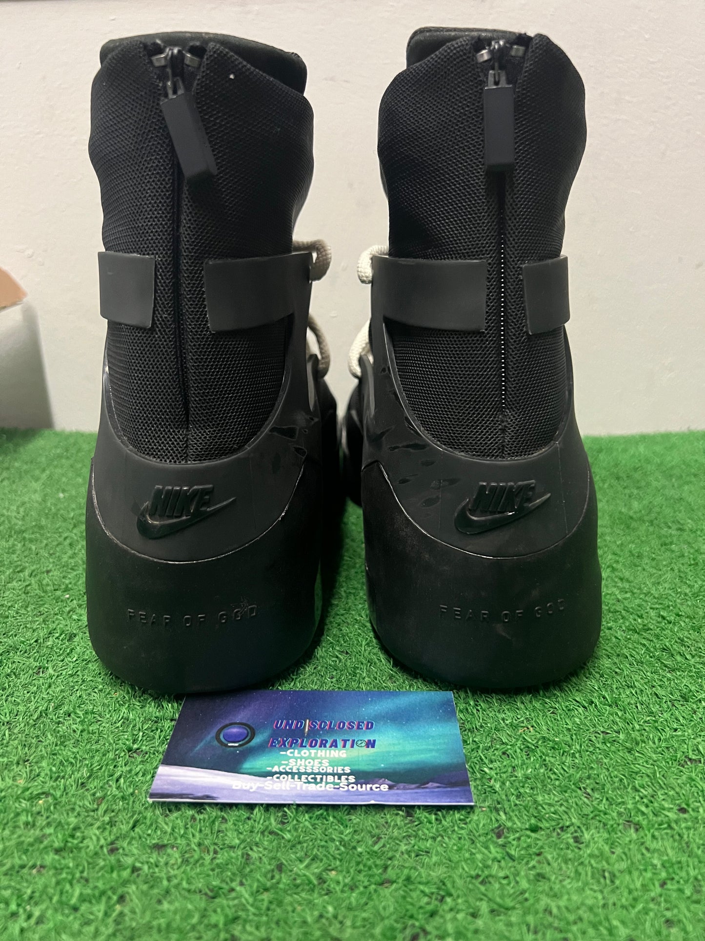 Nike air fear of god 1 triple black size 10.5men/12women