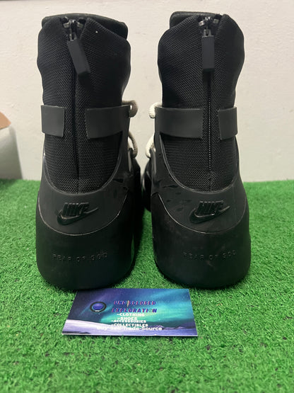 Nike air fear of god 1 triple black size 10.5men/12women