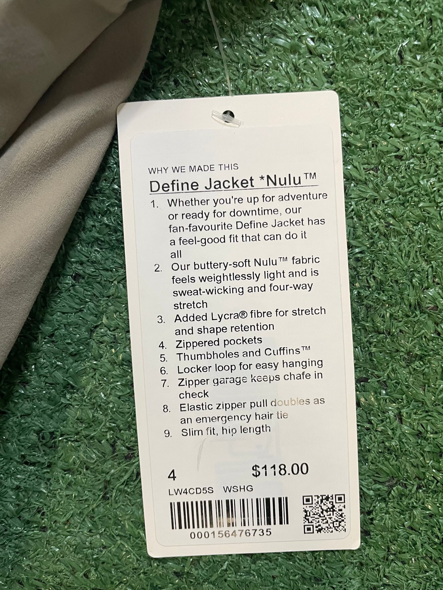 lululemon define jacket nulu warm ash grey