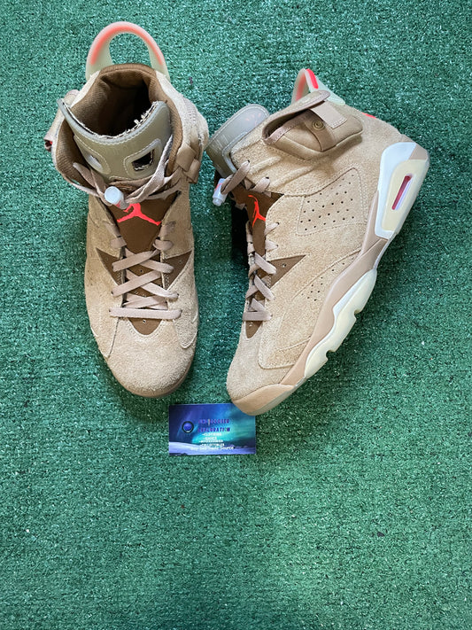Jordan 6 Travis Scott British khaki size 11men/12.5women
