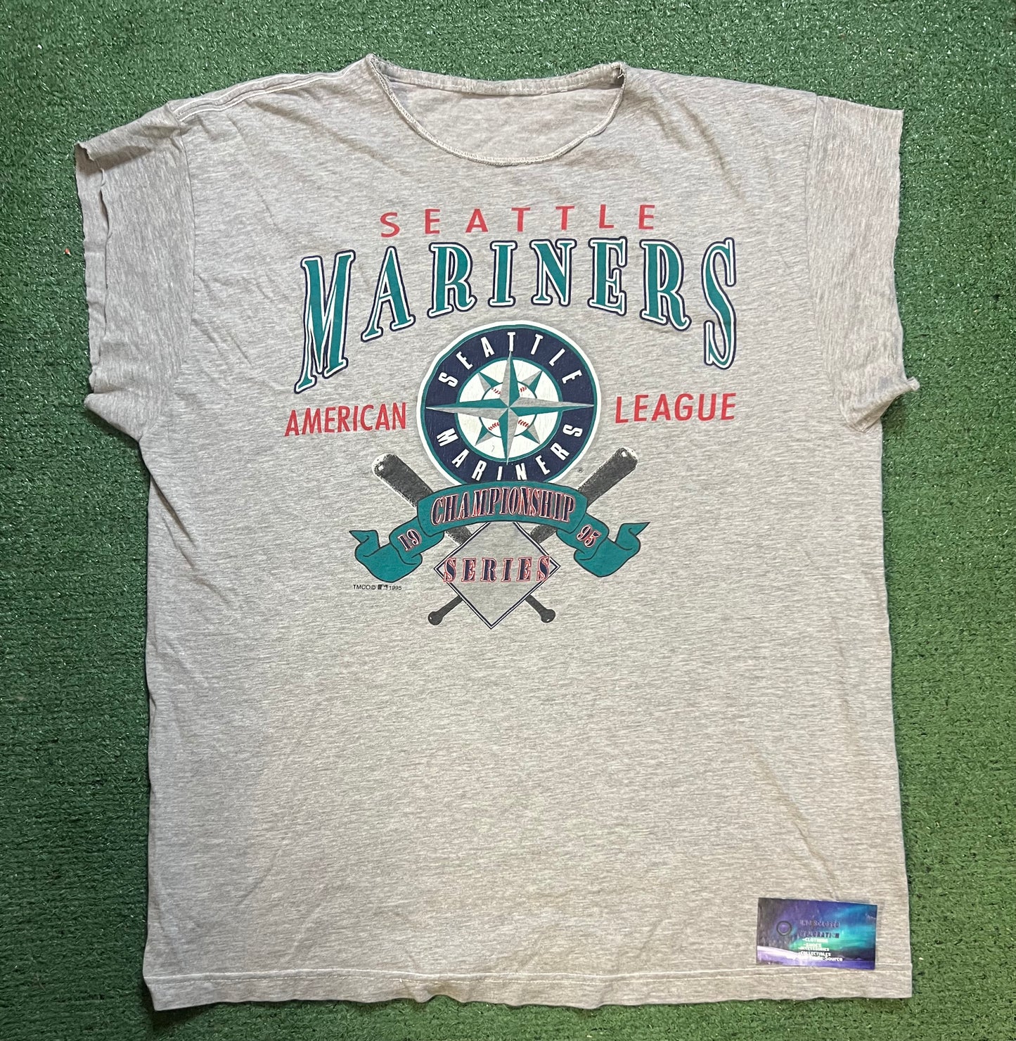 Vintage 1995 American League championship Seattle mariners cutoff tee