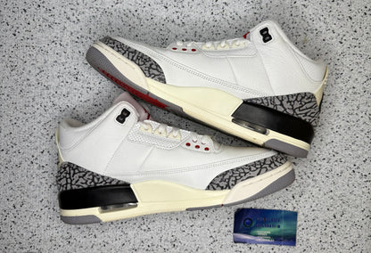 Jordan 3 White Cement 10 Men/11.5 Women “Preowned”
