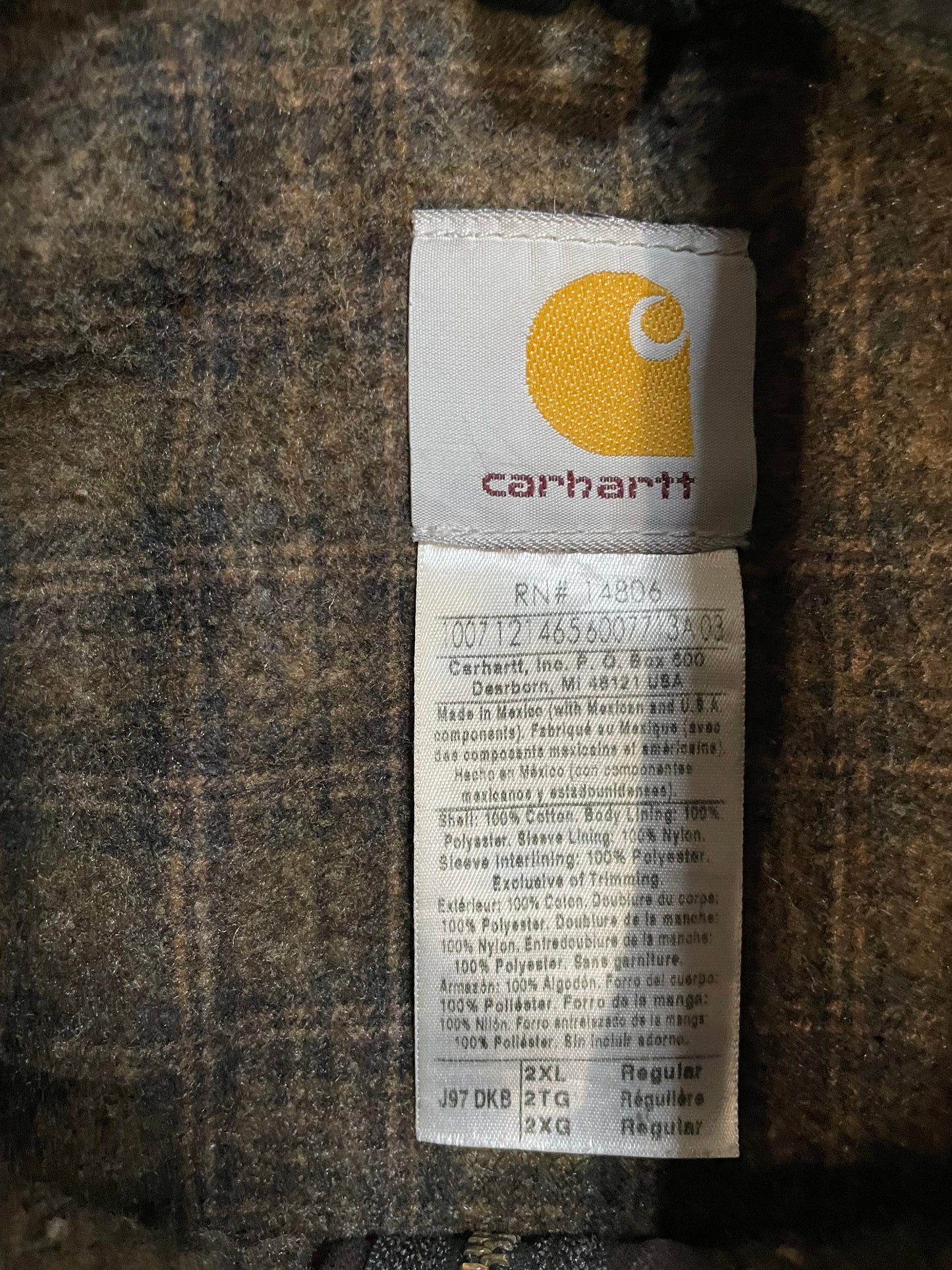 Vintage 2000s Carhartt dark brown Detroit jacket