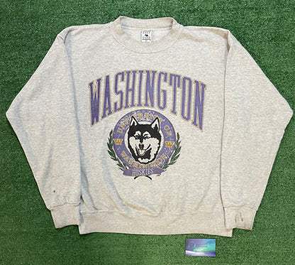 Vintage 1990s university of Washington UW Huskies Crewneck