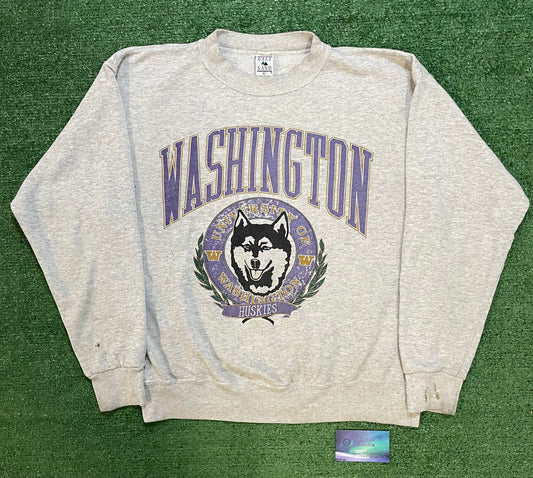 Vintage 1990s university of Washington UW Huskies Crewneck