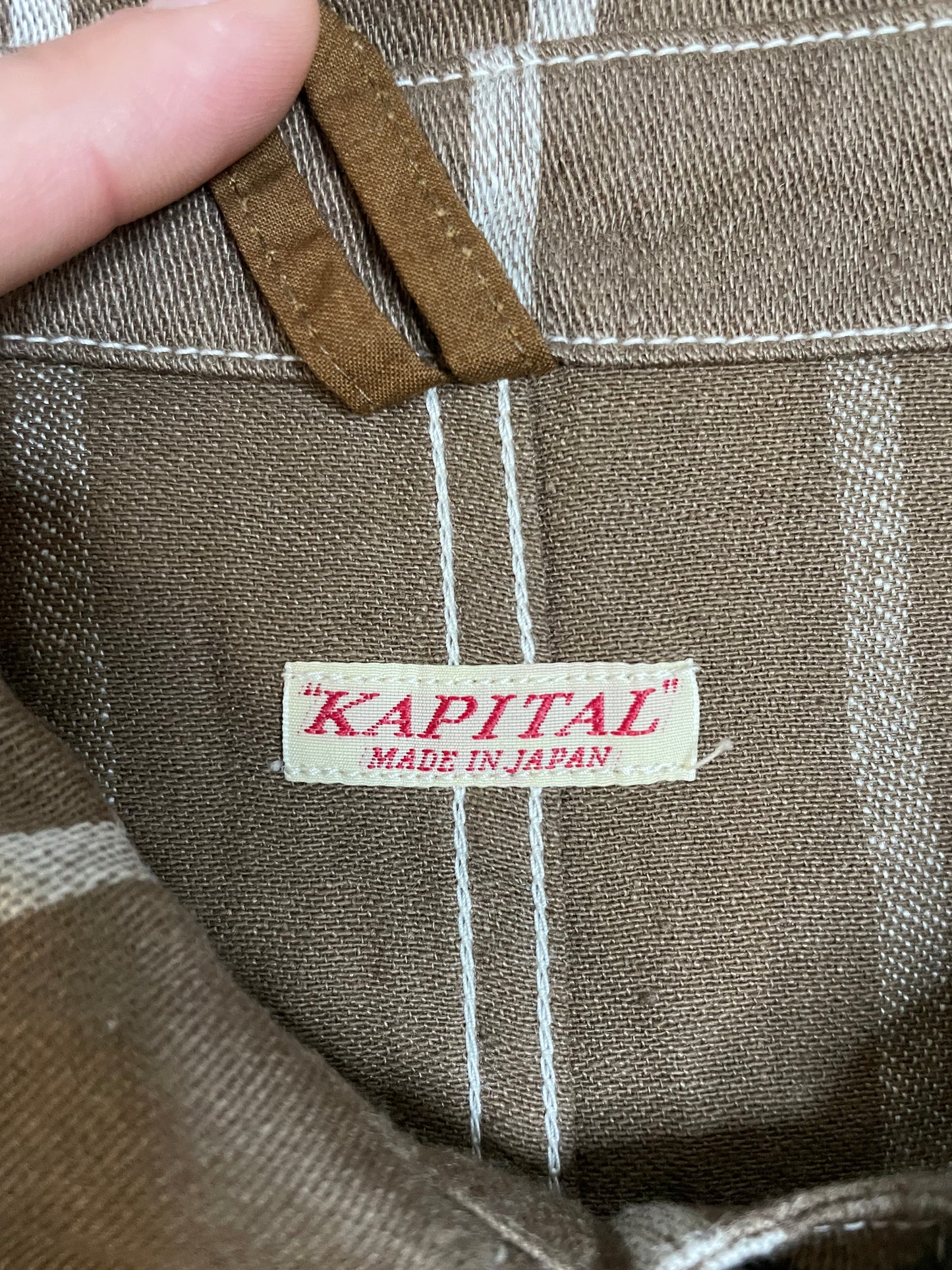 Kapital linen Phillies stripe coverall jacket