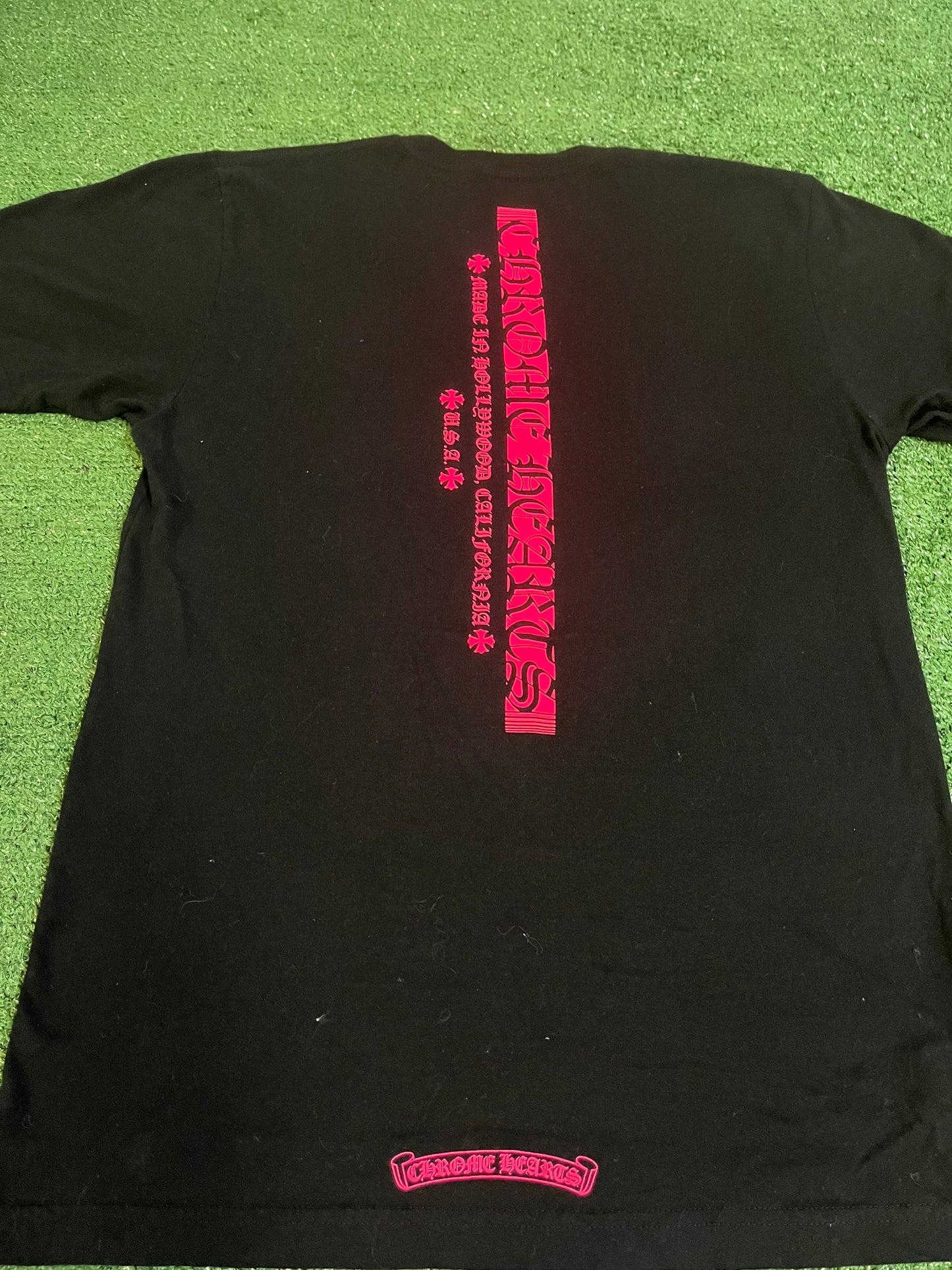 Chrome hearts Black and pink made in Hollywood tee