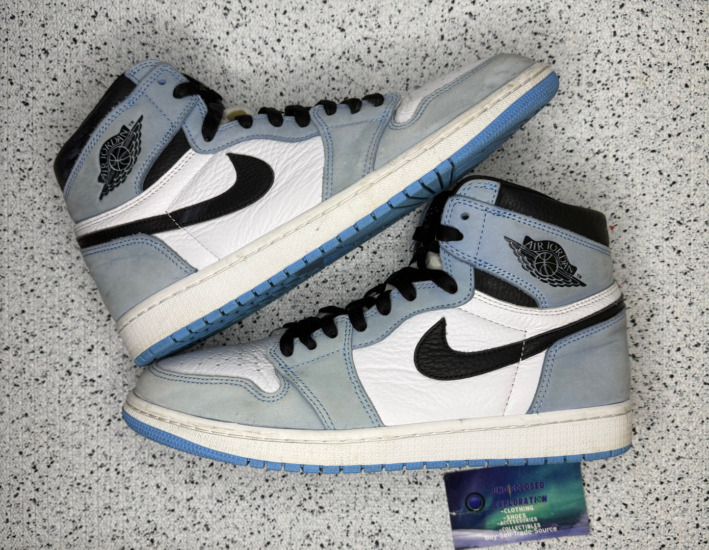 Jordan 1 University Blue 10.5 Men/12 Women “Preowned”