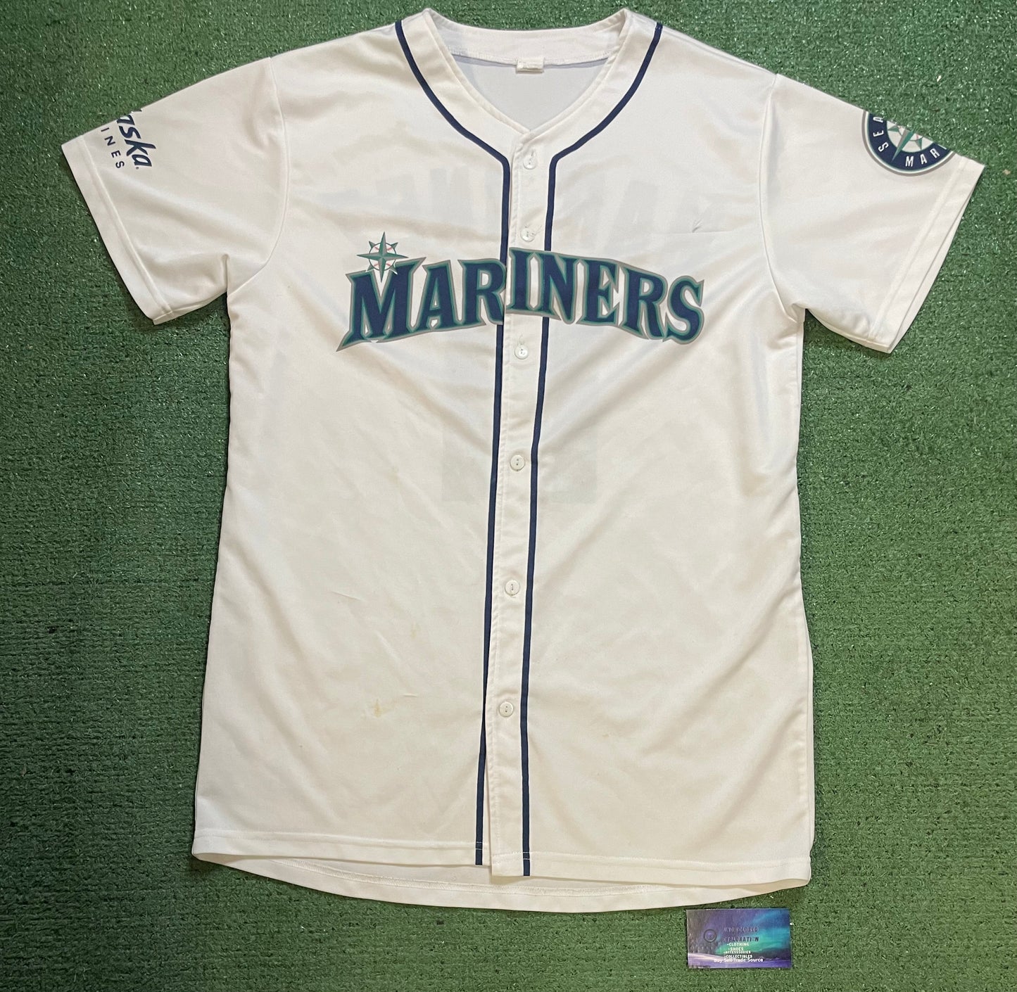 Seattle Mariners Edgar Martinez  #11 white and blue jersey