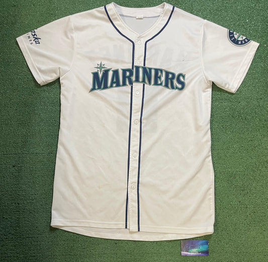 Seattle Mariners Edgar Martinez  #11 white and blue jersey