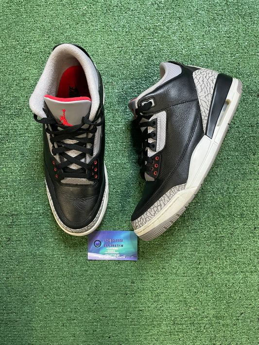 Jordan 3 Black Cement 2025 size 10.5men/12women