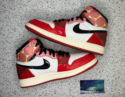 Jordan 1 Spider Man Next Chapter 7 Youth/8.5 Women “Preowned”