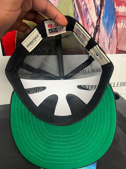 Fear of god essentials X new Era black mesh fitted hat