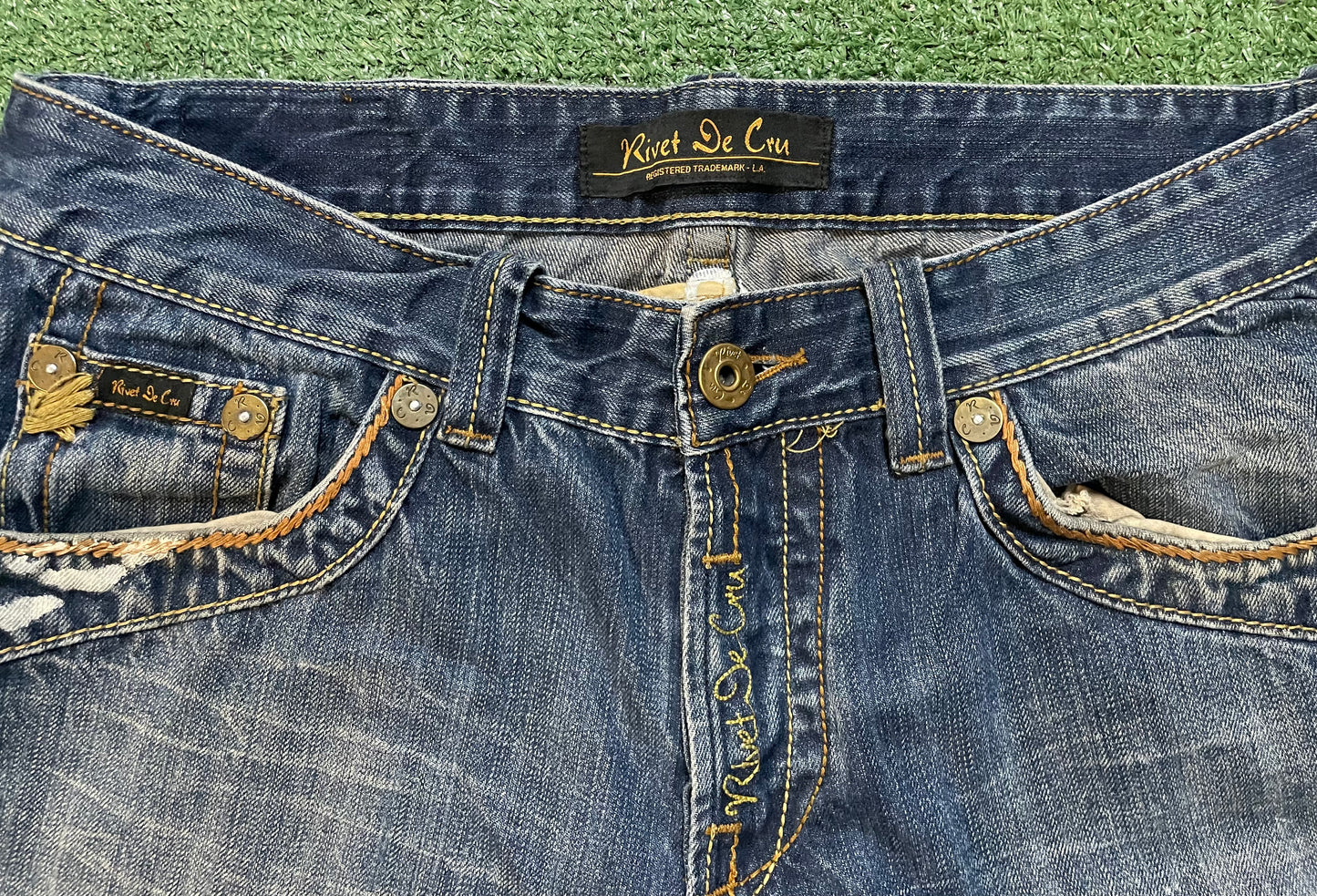 Rivet De Cru embroidered jeans