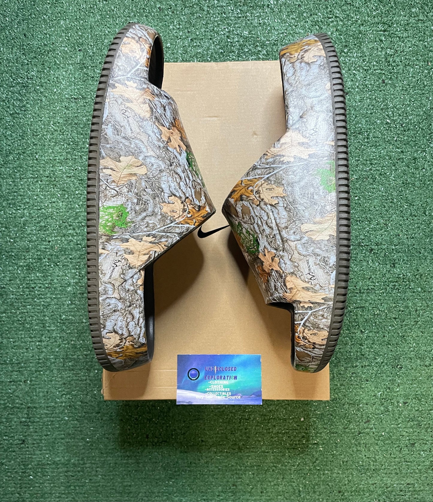 Nike Calm real tree camo slides