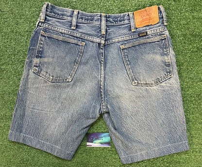 Vintage 1980s Rustler legendary gold blue jean shorts