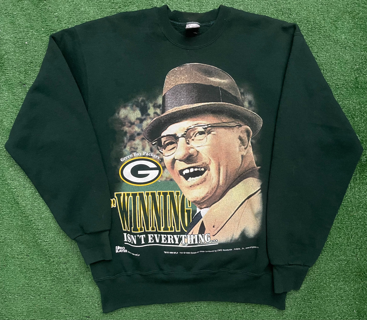 Vintage Vince Lombardi Packers Super Bowl Crewneck