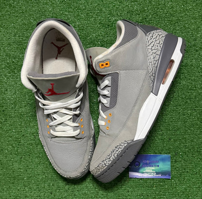Jordan 3 Cool Grey 13 Men/14.5 Women “Preowned”