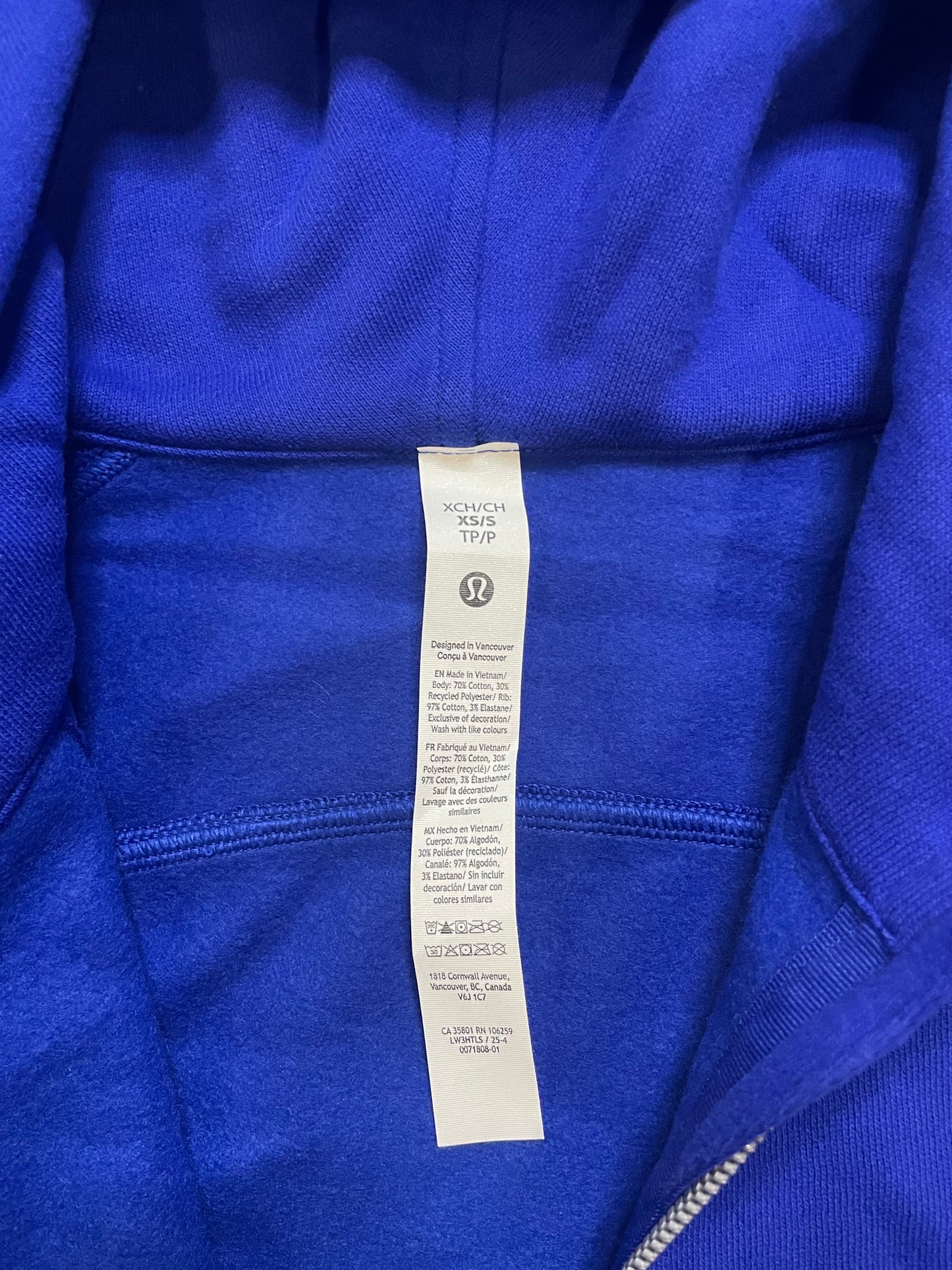 Lululemon indigo scuba hoodie