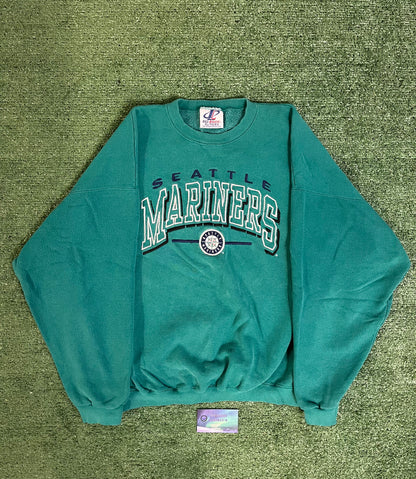 Vintage 1990s seattle mariners embroidered crewneck