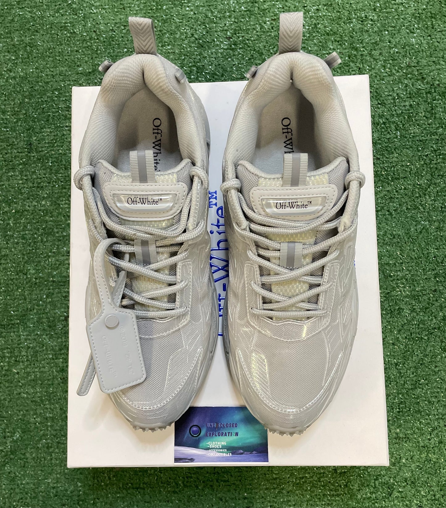 Off White be right back transparent grey size 9men/10.5women(EU 42)