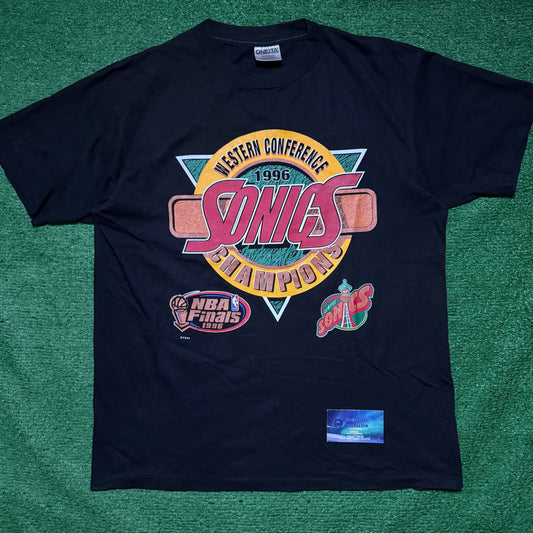 Vintage Seattle SuperSonics 1996 Finals Shirt