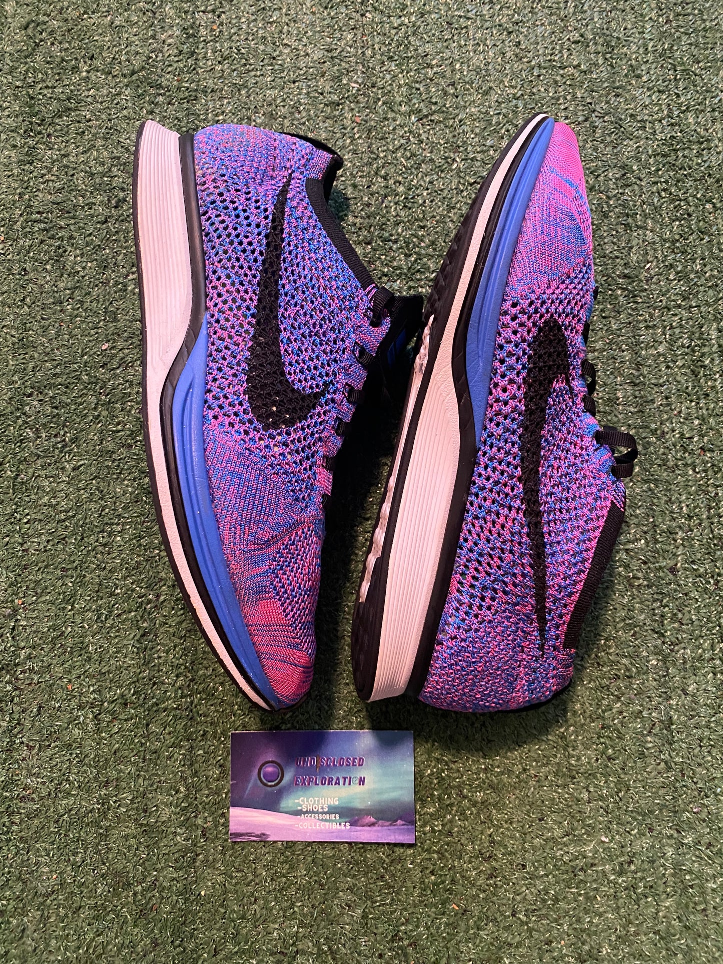 Nike Flyknit racer indigo size 10men/11.5women