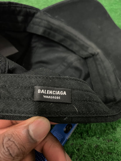 Balenciaga embroidered logo black  hat