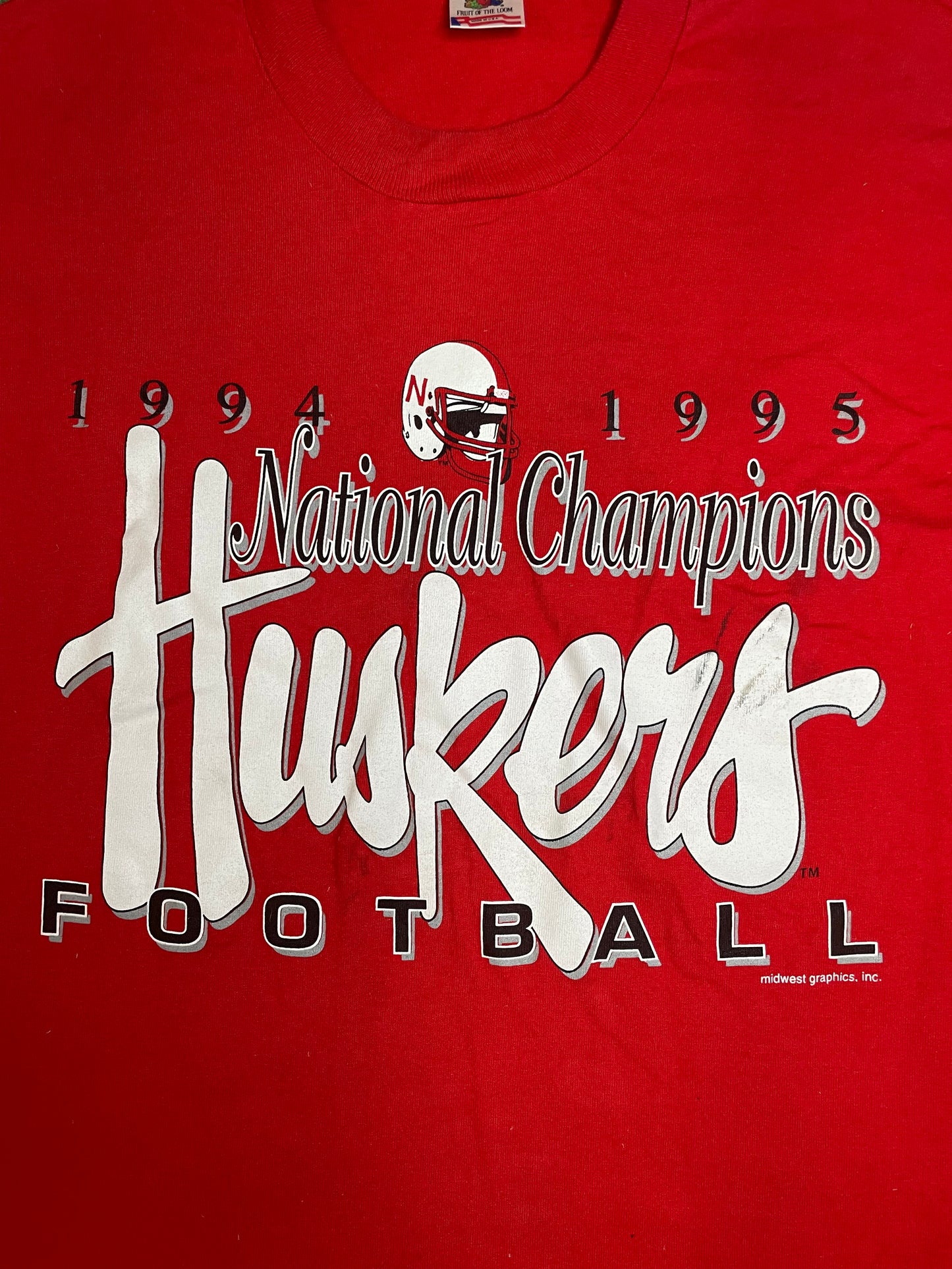 Vintage 1994 Nebraska huskers Football National champions tee