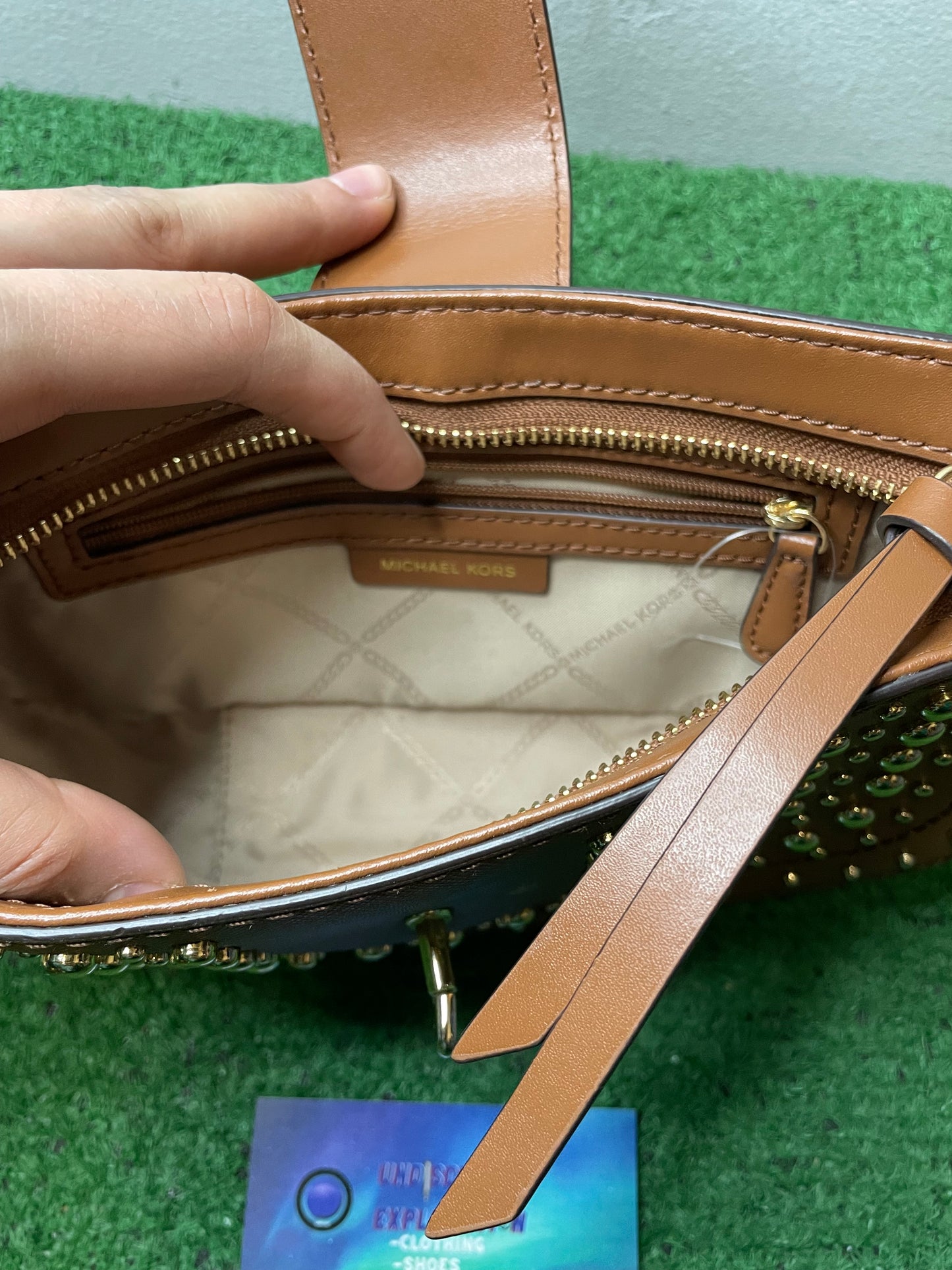 MICHAEL KORS XS Pouchette Carmen brown bag
