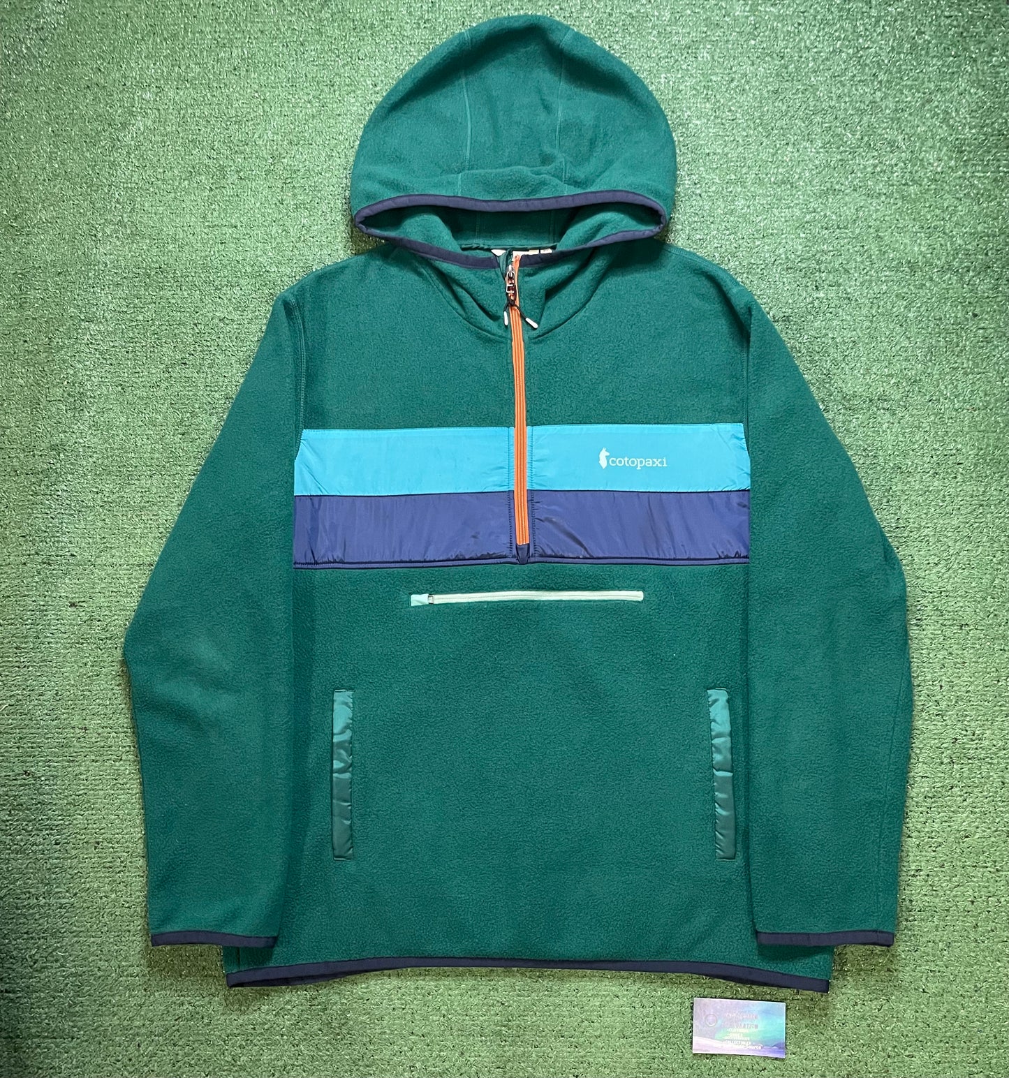 Cotopaxi green teca fleece hoodie