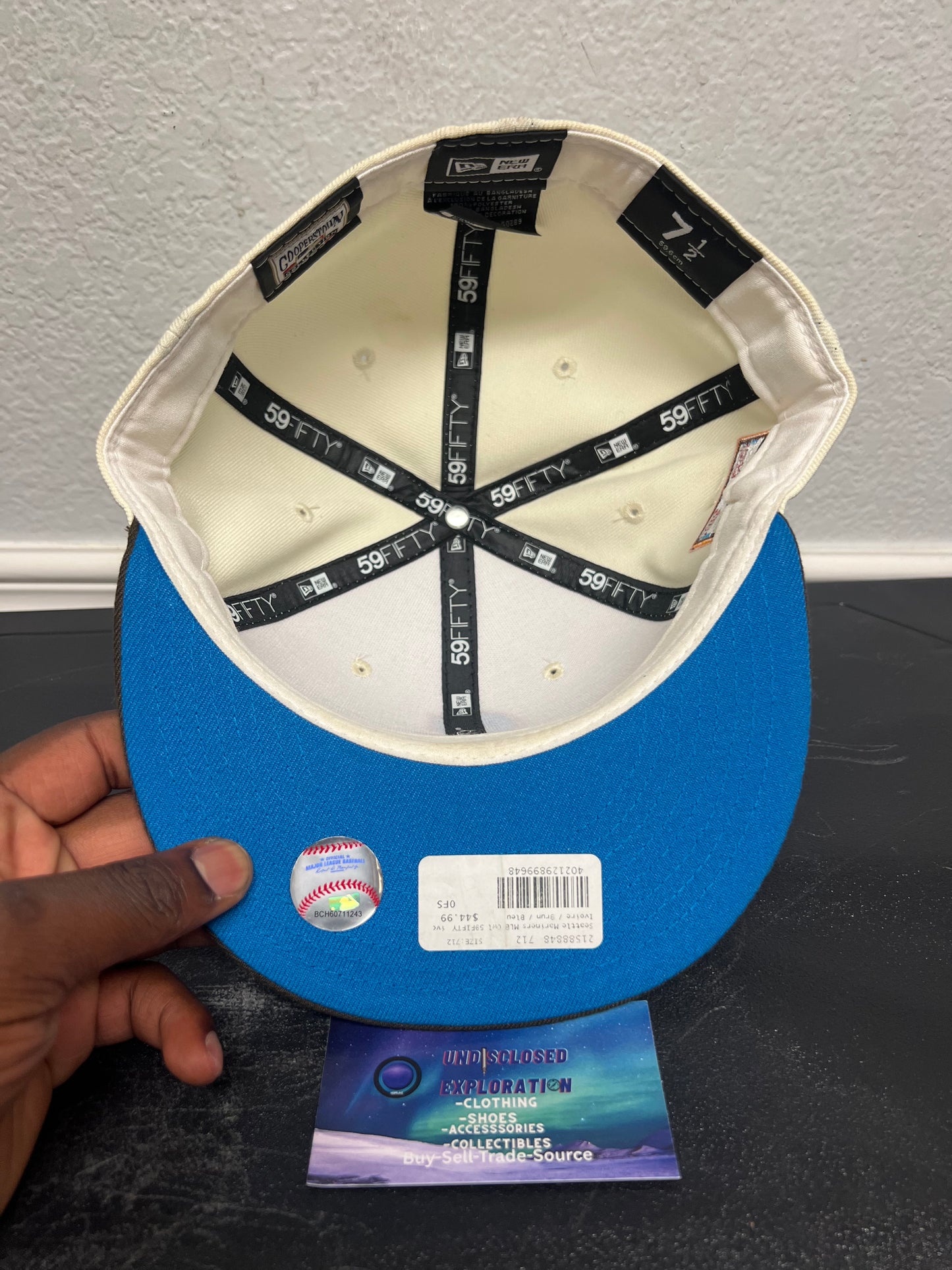 Seattle mariners 40th anniversary cream& brown fitted hat