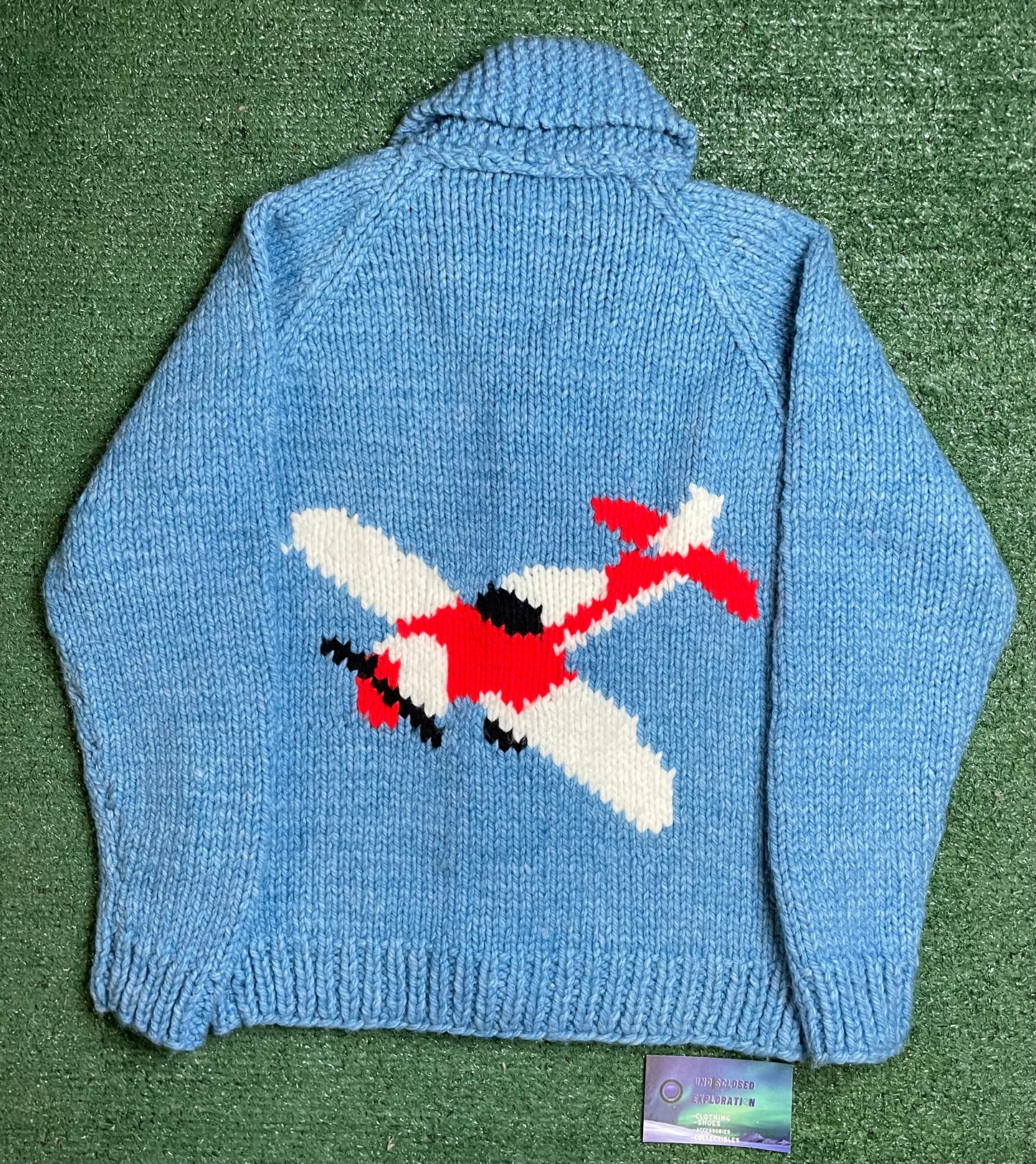 Vintage 1950s Cowichan knit helicopter