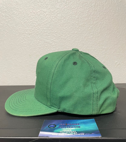 Stussy green and white embroidered hat