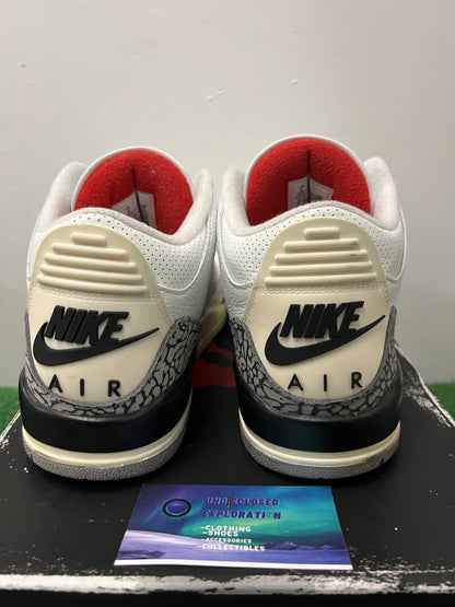 Jordan 3 white cement reimagined size 9men/10.5women