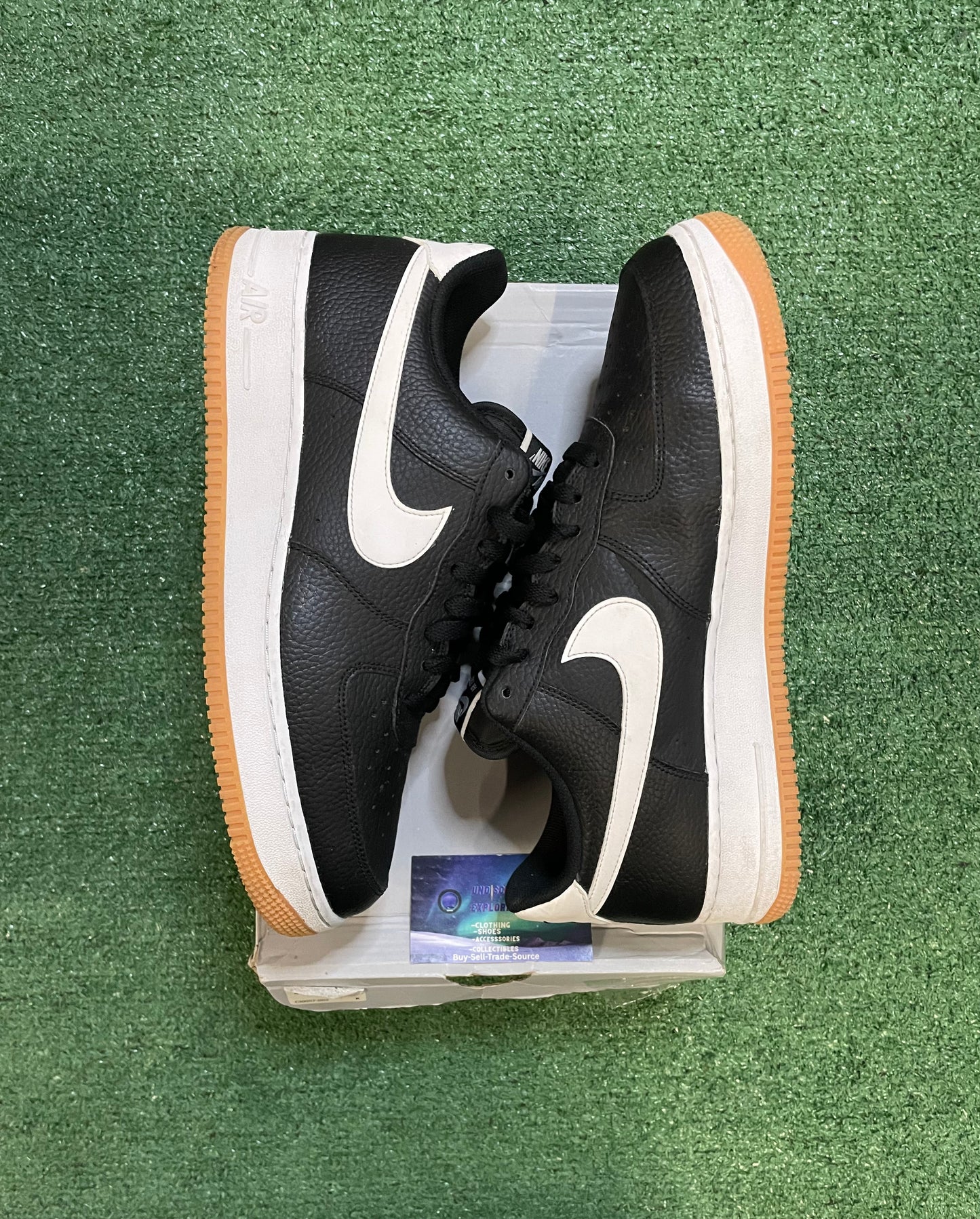 Nike Air Force 1 low black white gum size 11men/12.5women