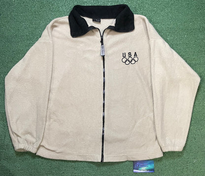 USA beige & black fleece