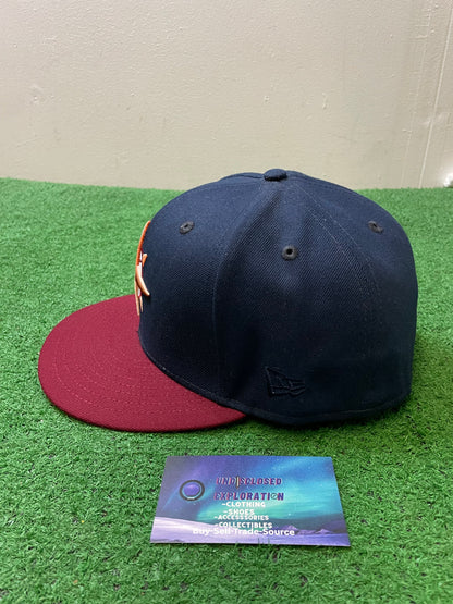 Seattle Mariners kingdome navy and red new era fitted hat