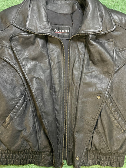 Vintage Wilson black leather jacket