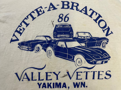 Vintage 1980s Vette-A-Bration ringer distressed tee